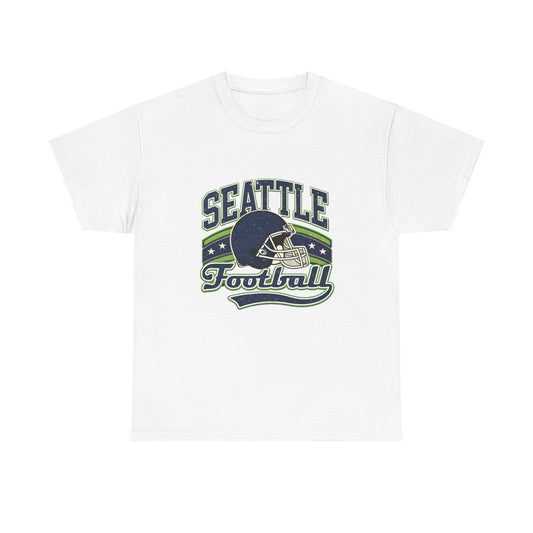 Seattle Football Helmet Graphic Tee — Retro Team Pride T‑Shirt