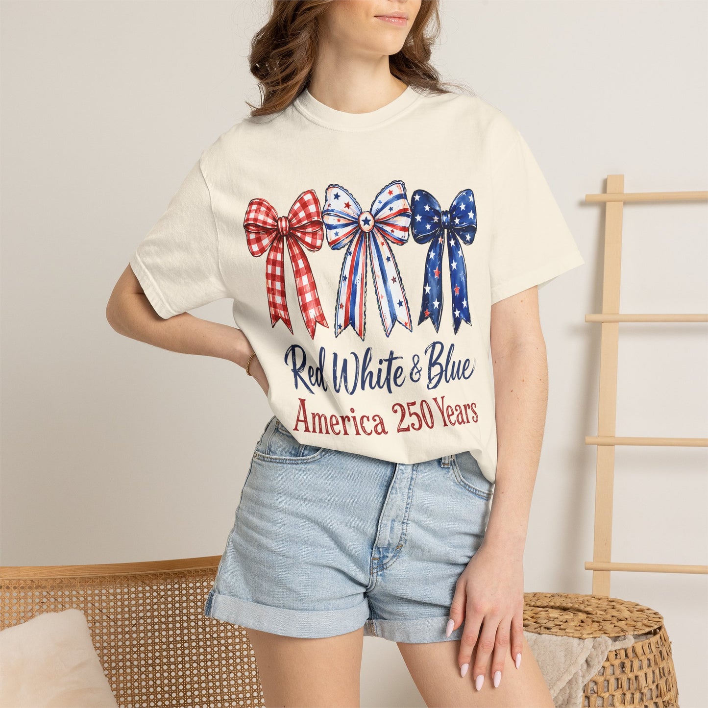 Red White & Blue Patriotic Bows T- Shirt