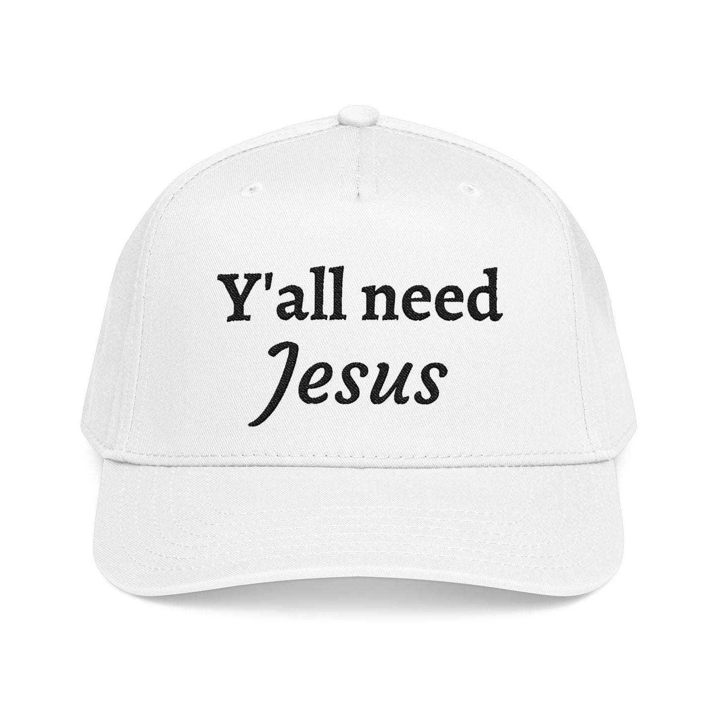 Y'all Need Jesus Baseball Cap — Embroidered Christian Trucker Hat