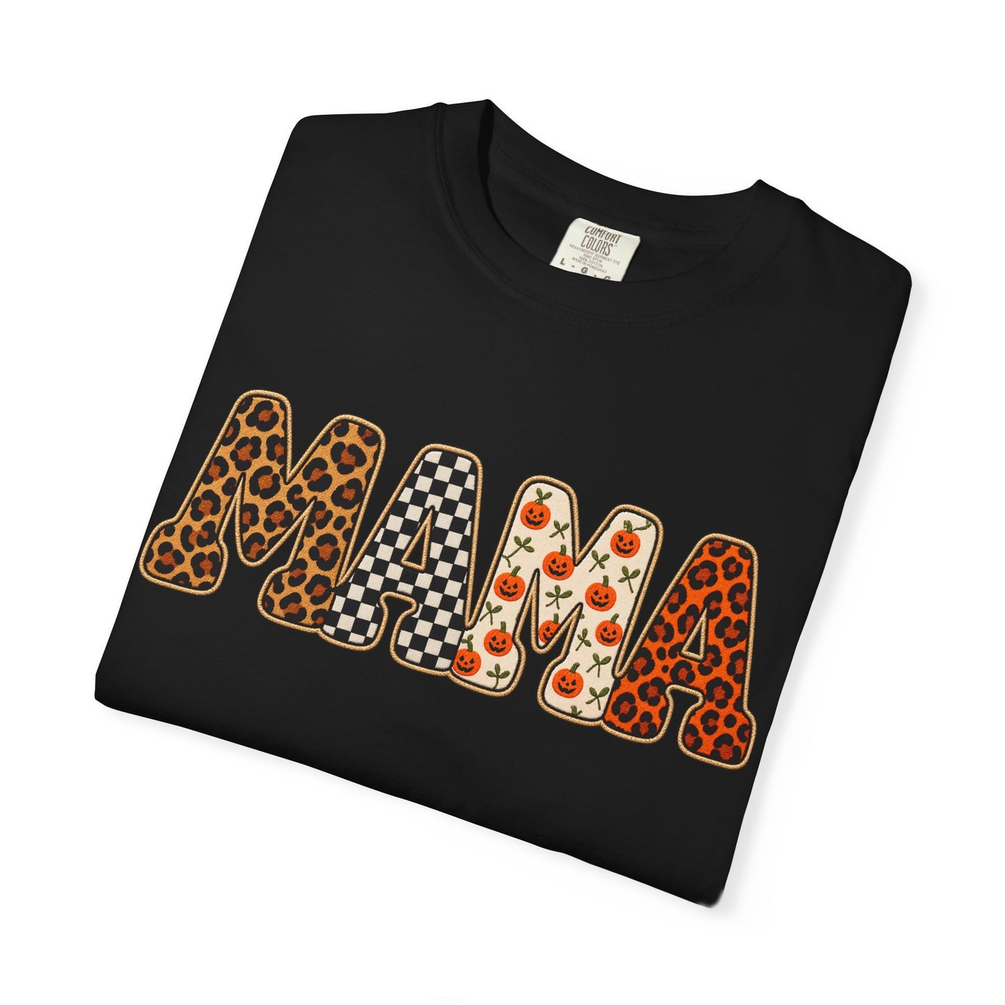 Mama Graphic T‑Shirt — Leopard, Buffalo Check & Floral Print Mom Tee
