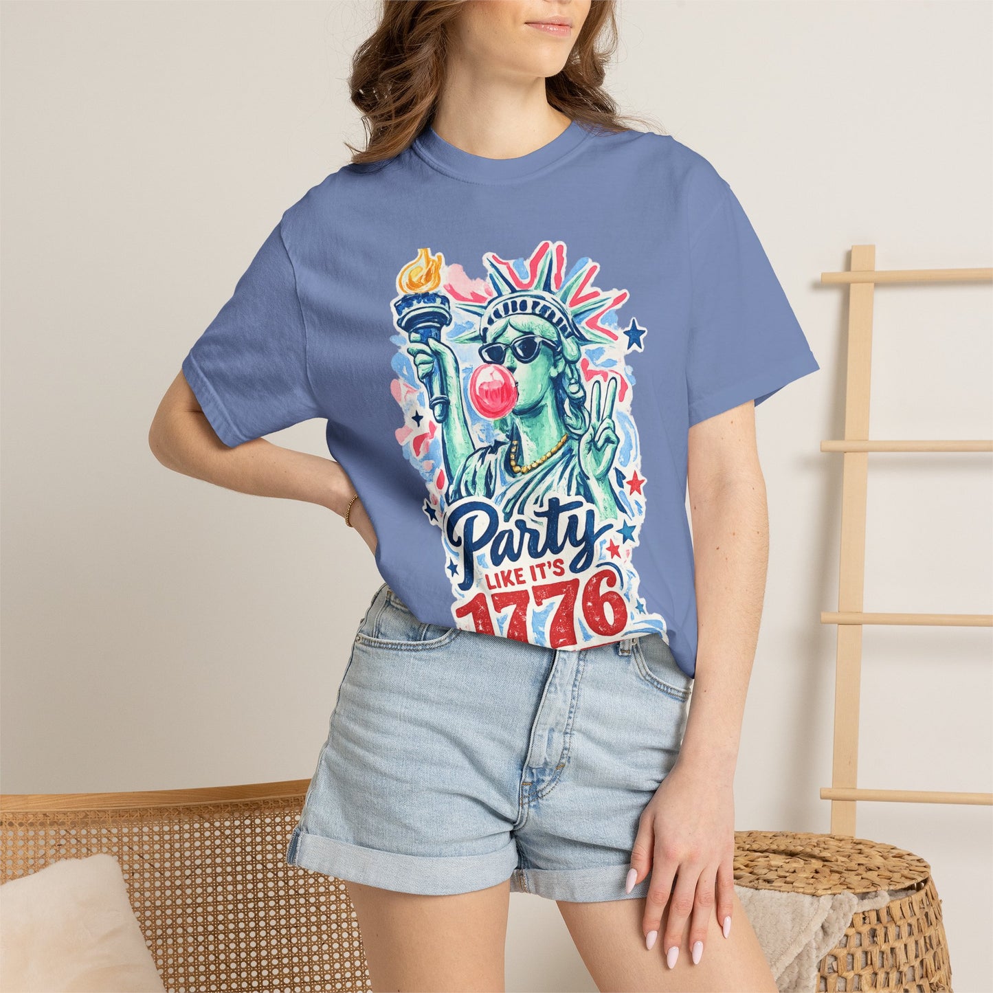 "Party Like It’s 1776" Statue of Liberty Fourth of July Graphic