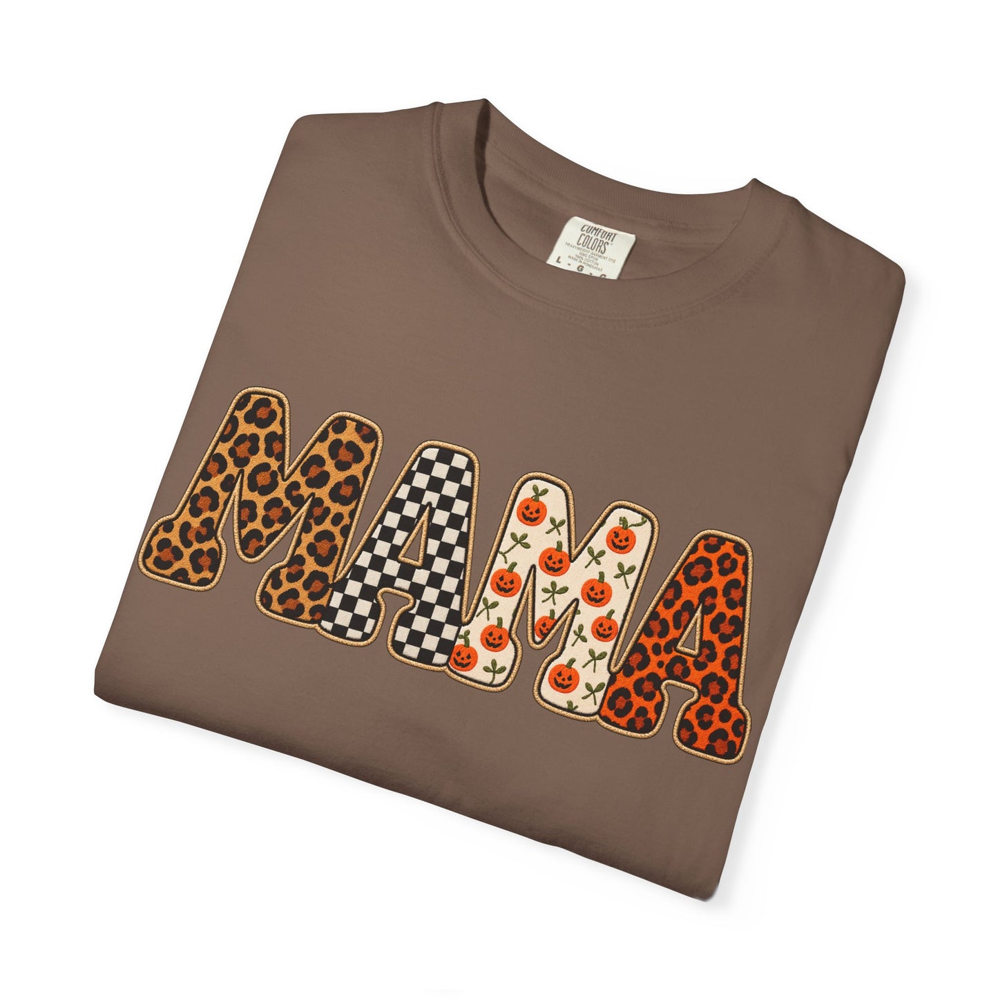 Mama Graphic T‑Shirt — Leopard, Buffalo Check & Floral Print Mom Tee