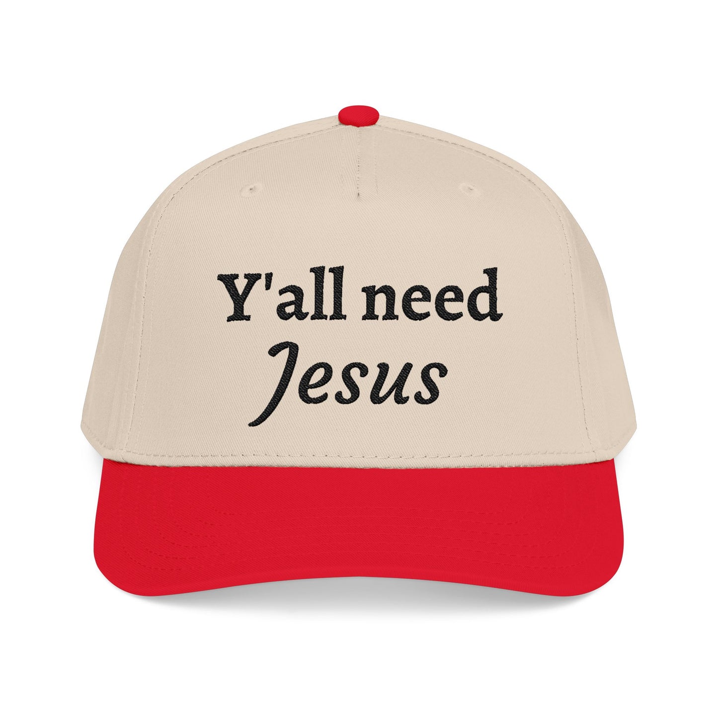 Y'all Need Jesus Baseball Cap — Embroidered Christian Trucker Hat