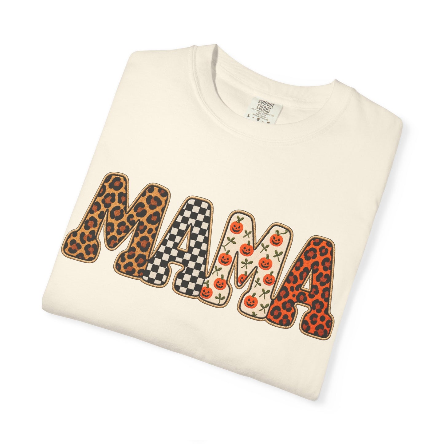 Mama Graphic T‑Shirt — Leopard, Buffalo Check & Floral Print Mom Tee