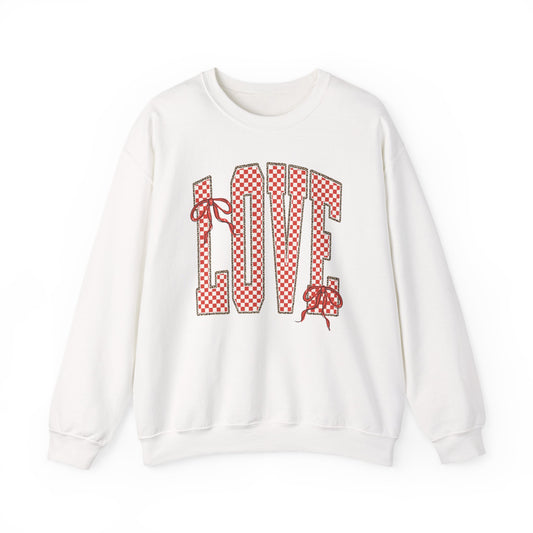 Love Checkerboard Crewneck Sweatshirt