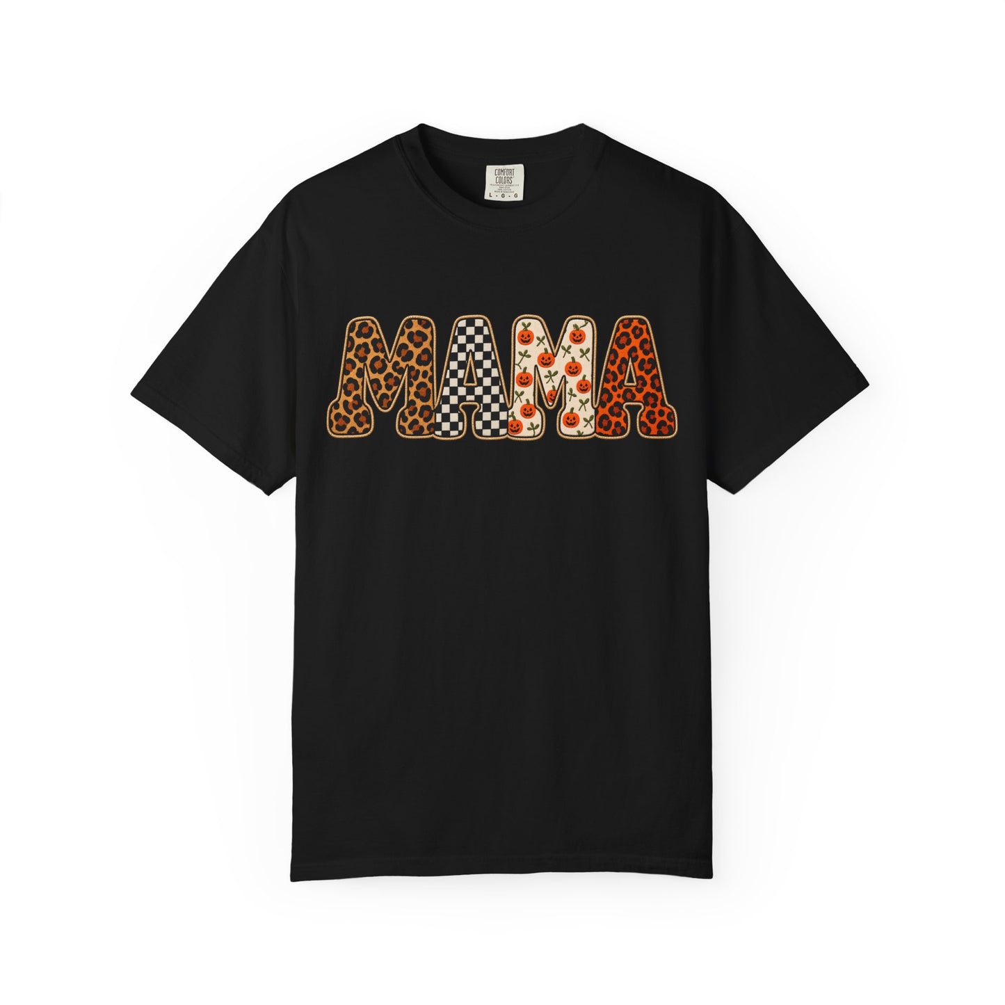Mama Graphic T‑Shirt — Leopard, Buffalo Check & Floral Print Mom Tee