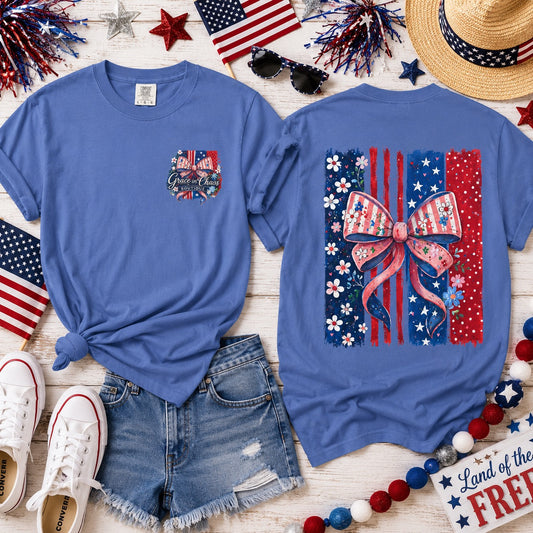 Patriotic Bow Flag T-Shirt