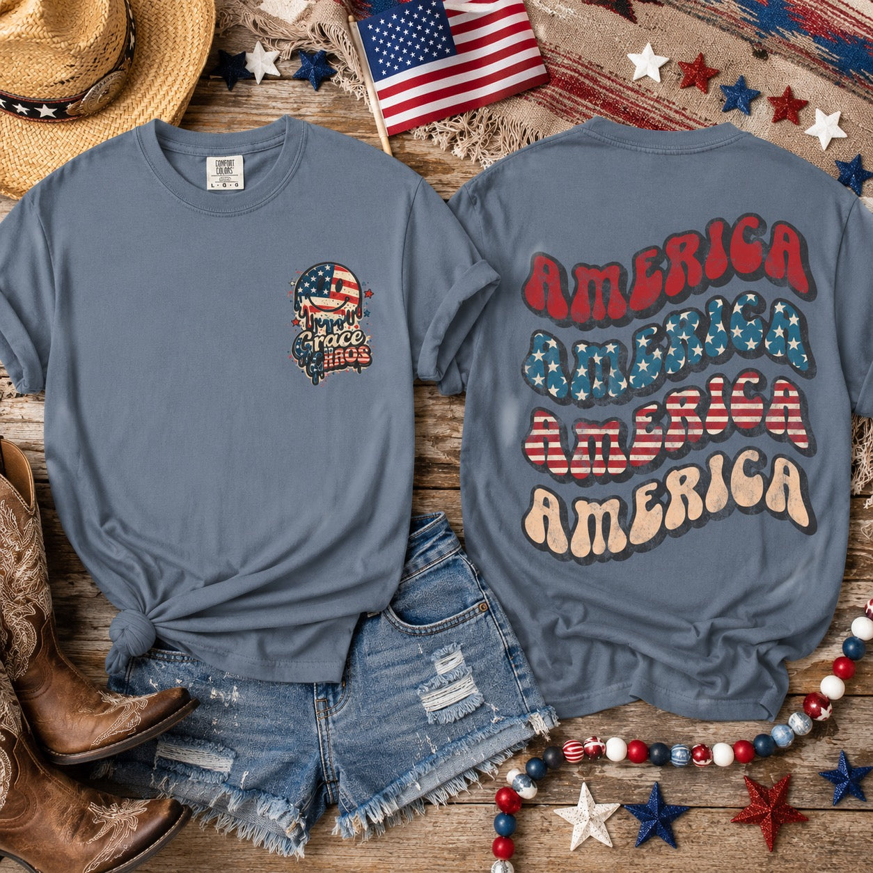 America Retro Flag T-Shirt
