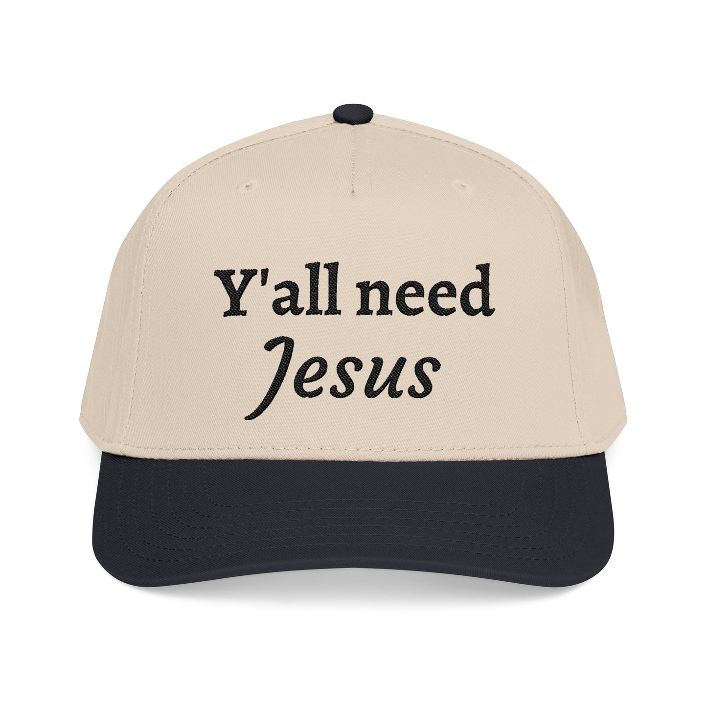 Y'all Need Jesus Baseball Cap — Embroidered Christian Trucker Hat