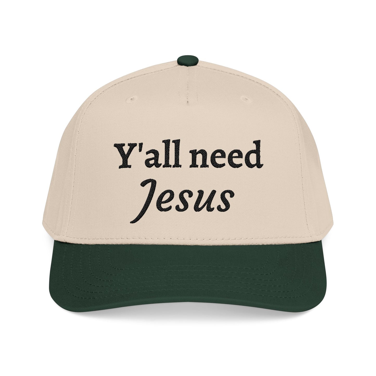 Y'all Need Jesus Baseball Cap — Embroidered Christian Trucker Hat