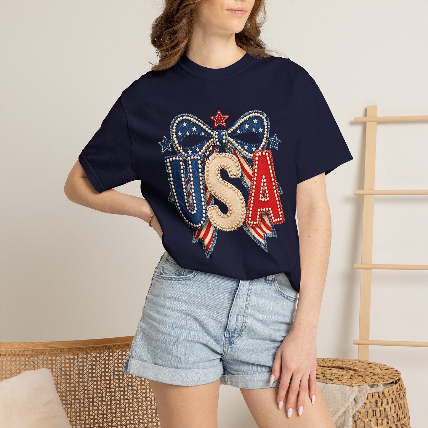 USA Patriotic Bow T-Shirt