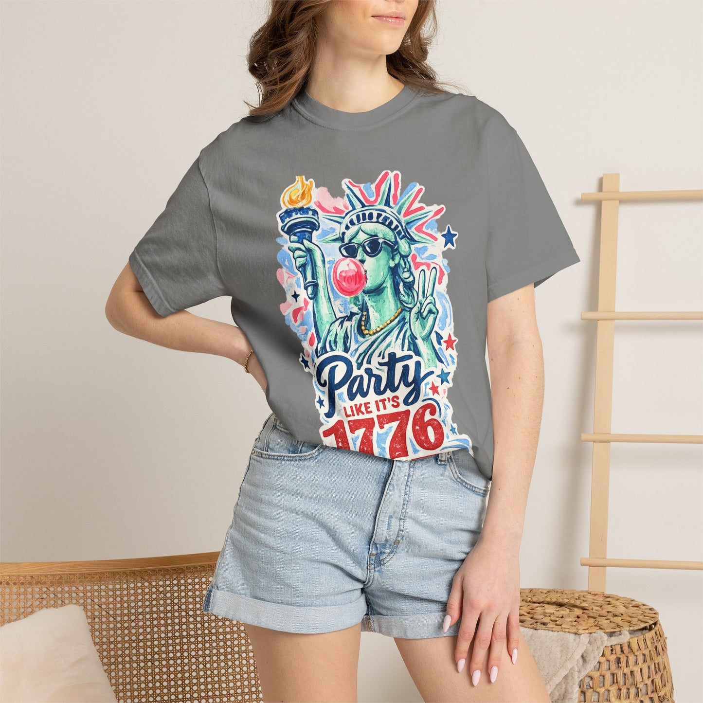 "Party Like It’s 1776" Statue of Liberty Fourth of July Graphic