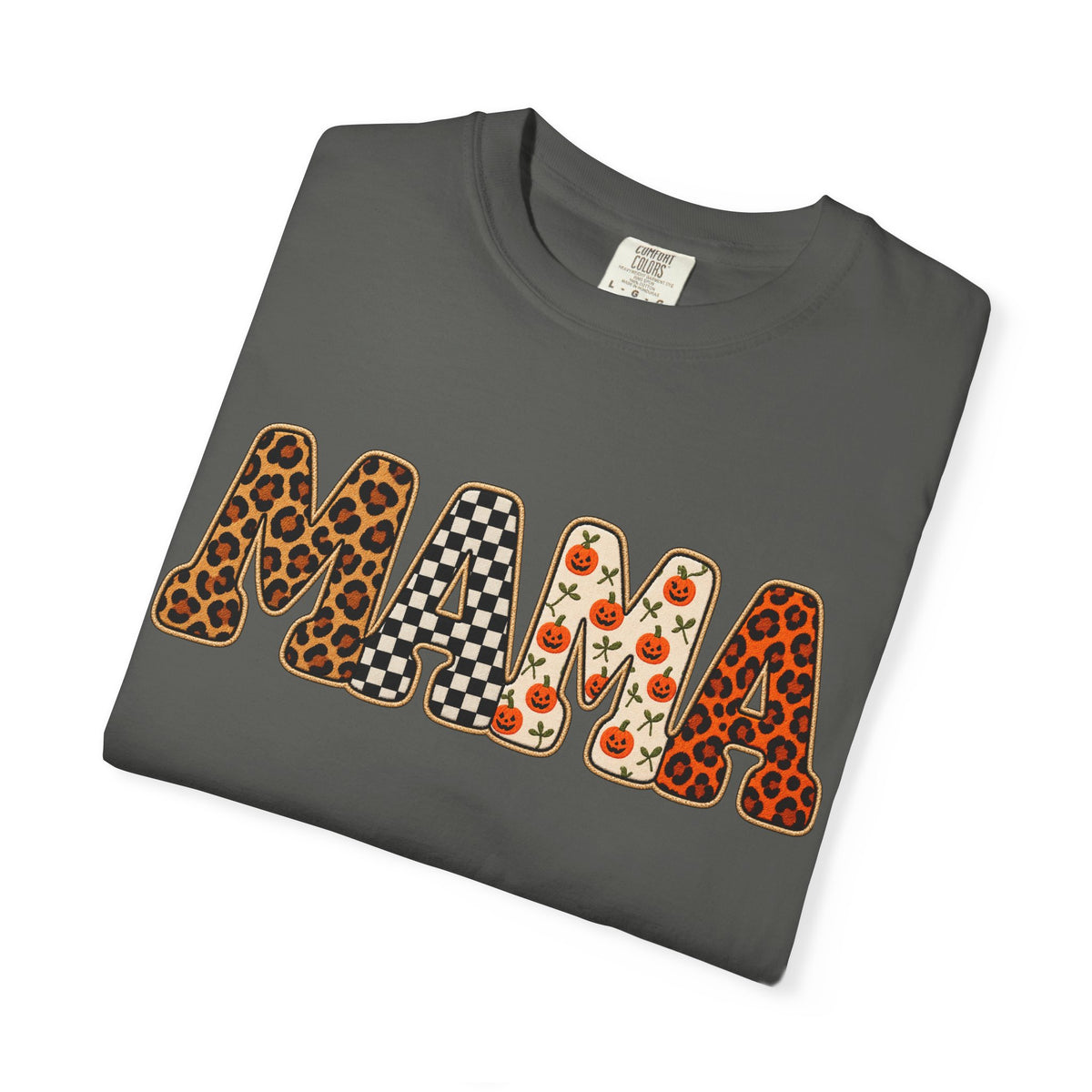 Mama Graphic T‑Shirt — Leopard, Buffalo Check & Floral Print Mom Tee