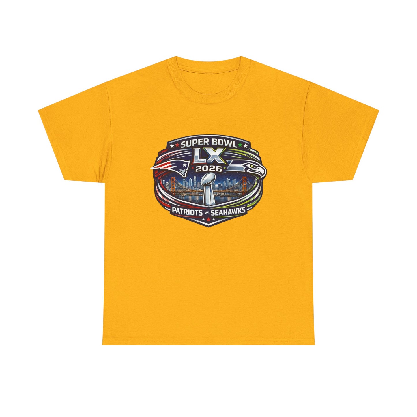 Super Bowl LX 2026 Patriots vs Seahawks T-Shirt — Championship Game Fan Tee