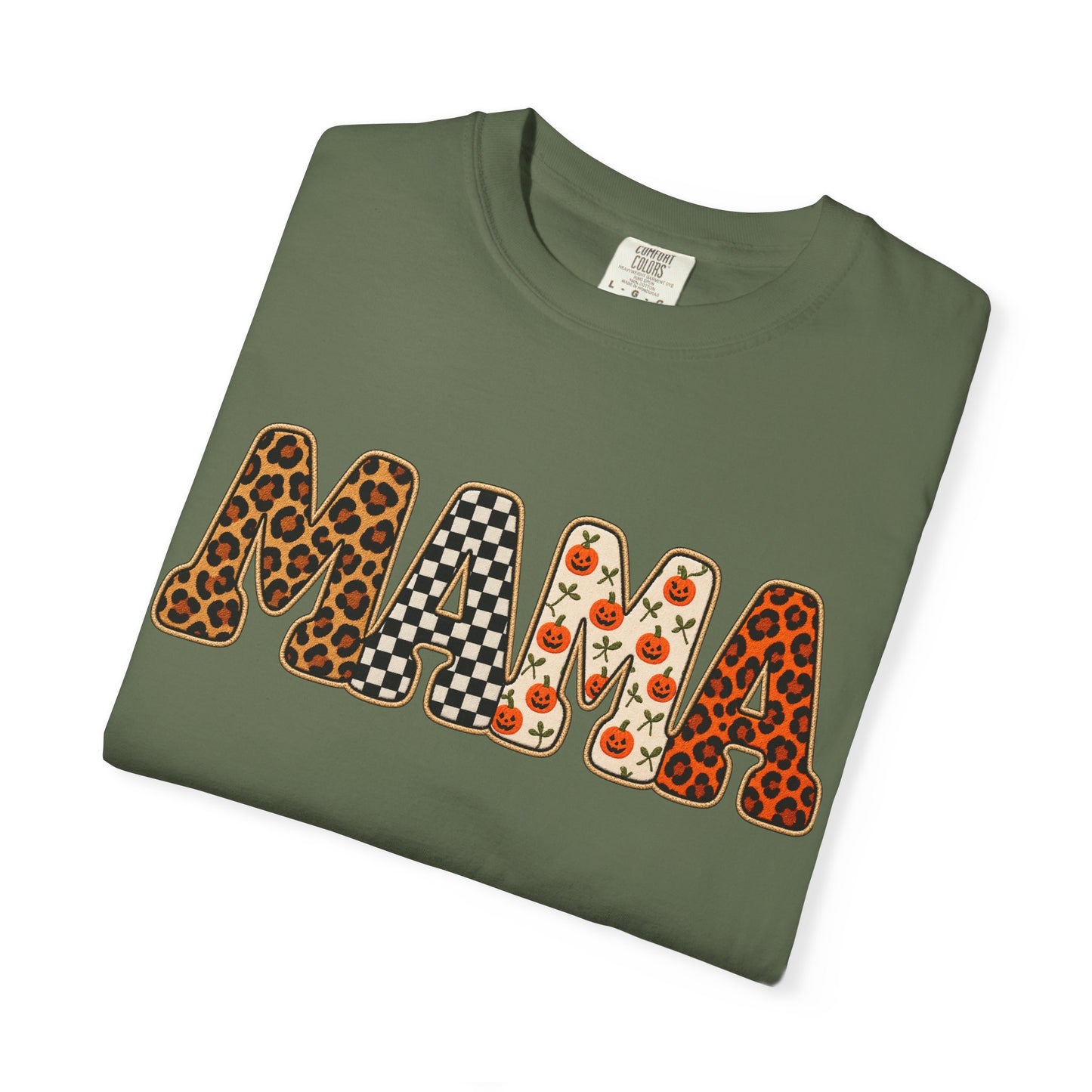 Mama Graphic T‑Shirt — Leopard, Buffalo Check & Floral Print Mom Tee