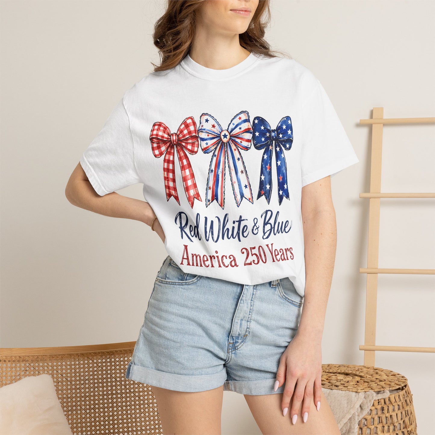 Red White & Blue Patriotic Bows T- Shirt