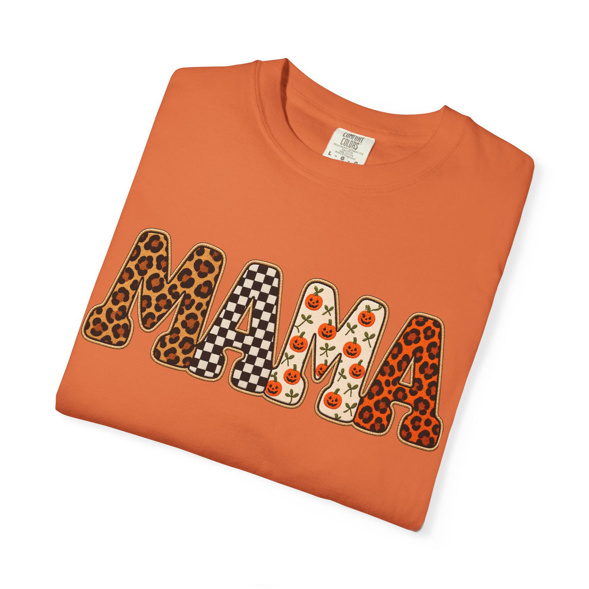 Mama Graphic T‑Shirt — Leopard, Buffalo Check & Floral Print Mom Tee