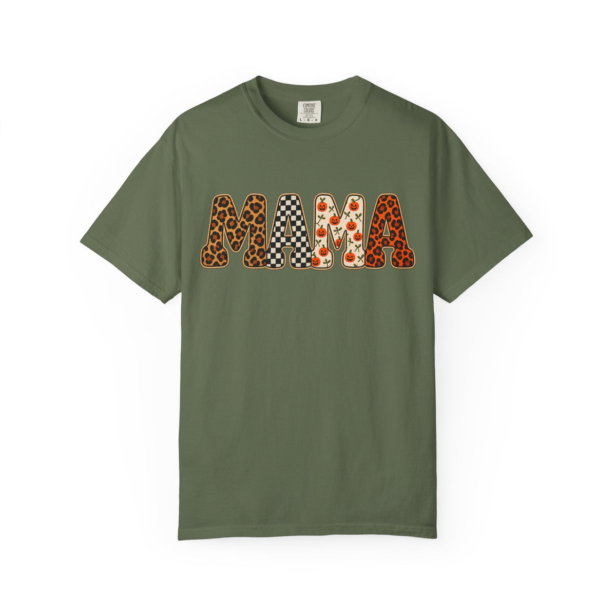 Mama Graphic T‑Shirt — Leopard, Buffalo Check & Floral Print Mom Tee