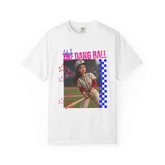 Baseball Graphic T‑Shirt — “The Dang Ball” Retro Player Design