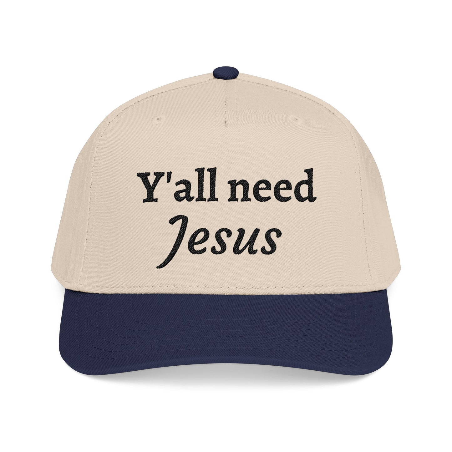 Y'all Need Jesus Baseball Cap — Embroidered Christian Trucker Hat