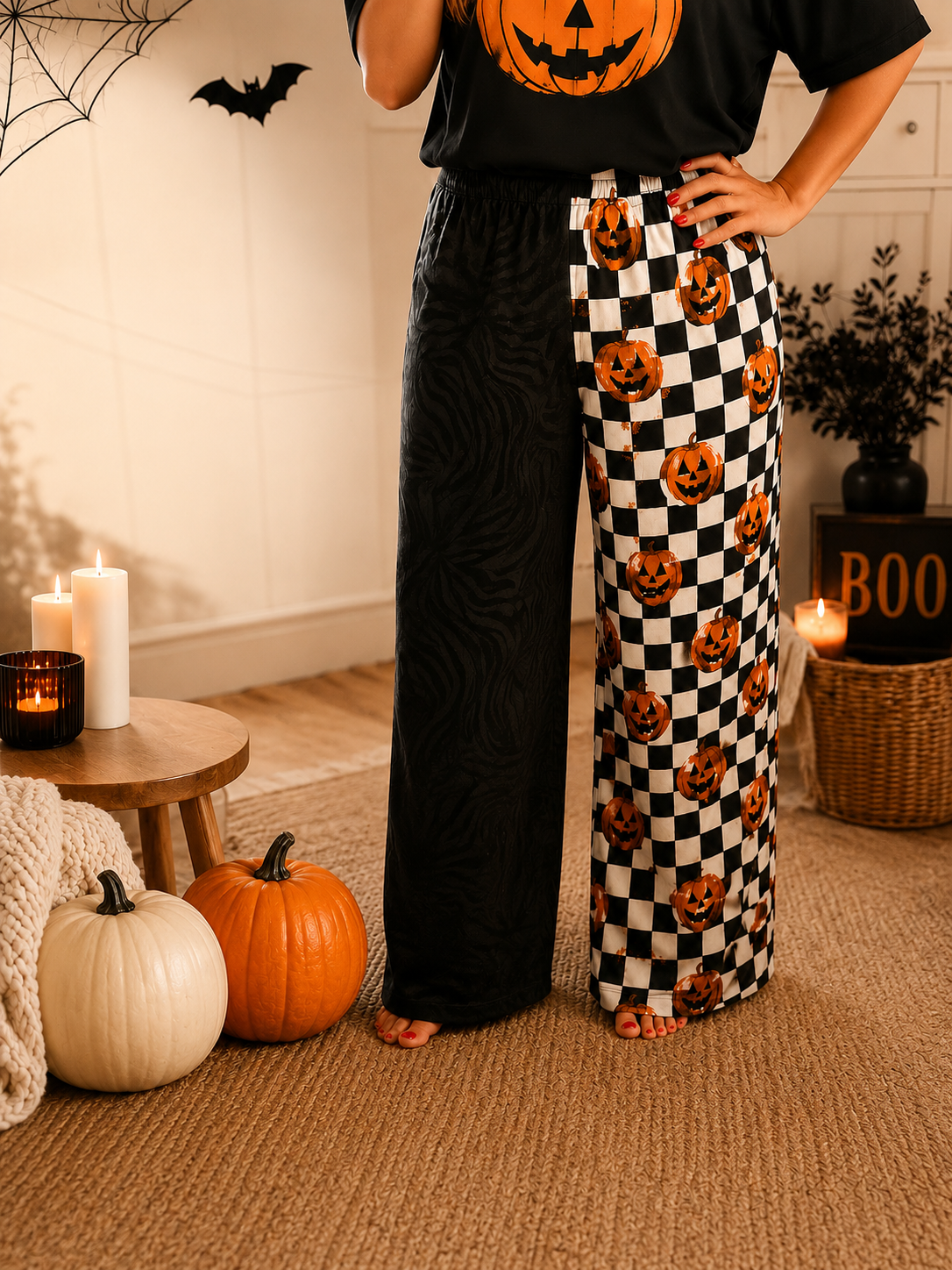 🎃 Spooky Split Wide-Leg Pants ☠️