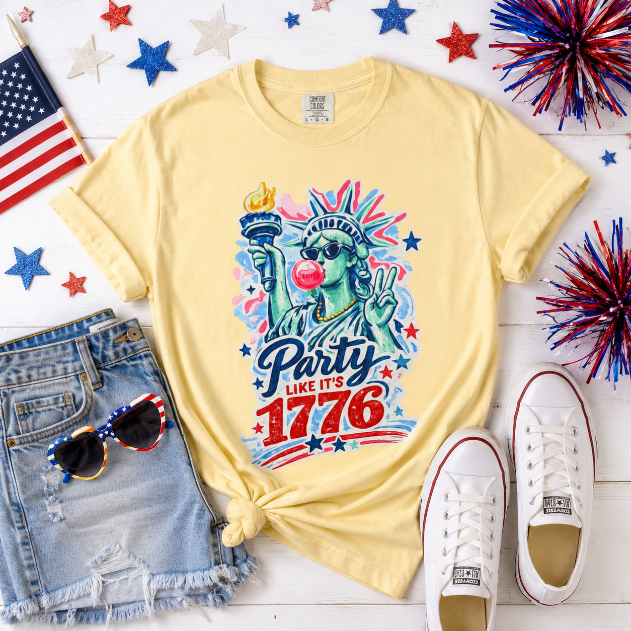 "Party Like It’s 1776" Statue of Liberty Fourth of July Graphic