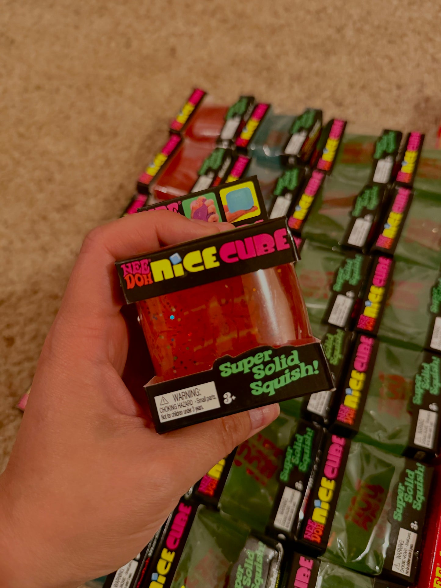 Sequin cube squishy