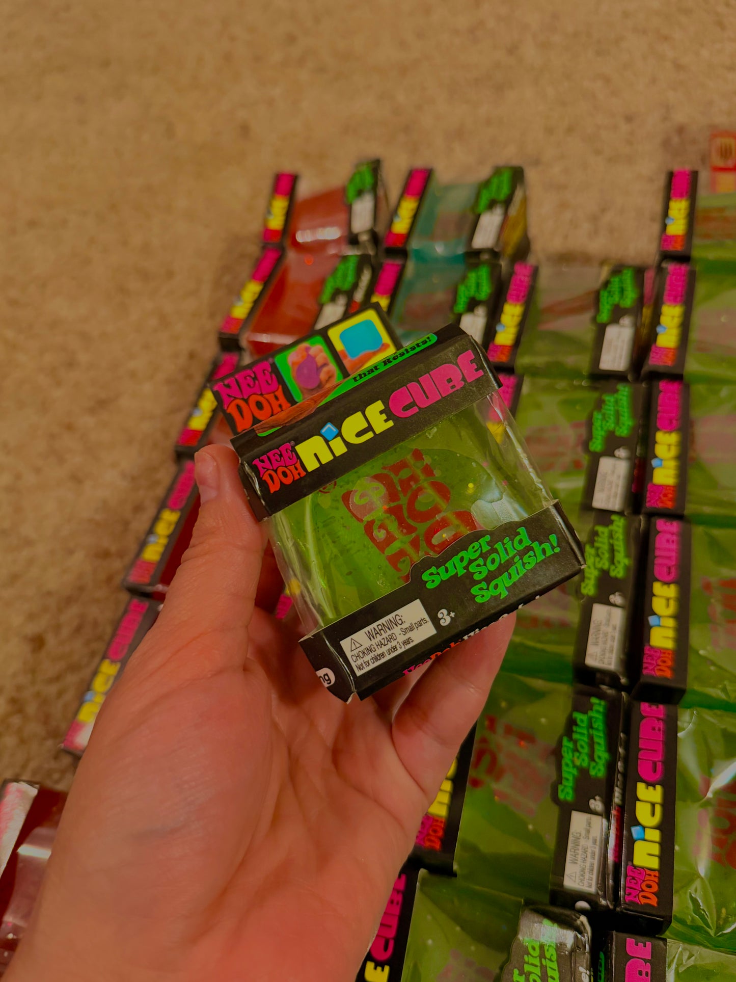 Sequin cube squishy