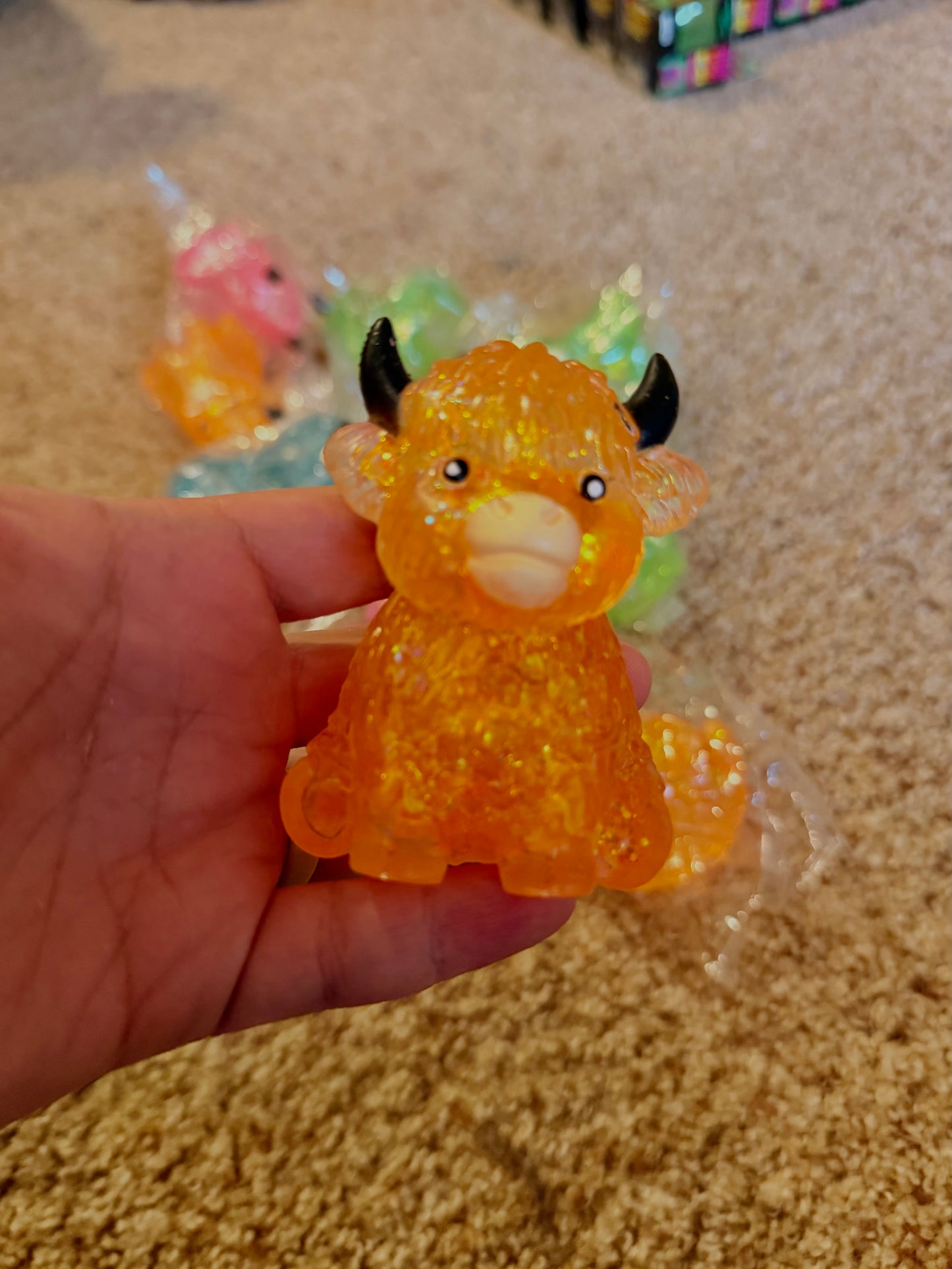 Glitter Highland Cow Squishy