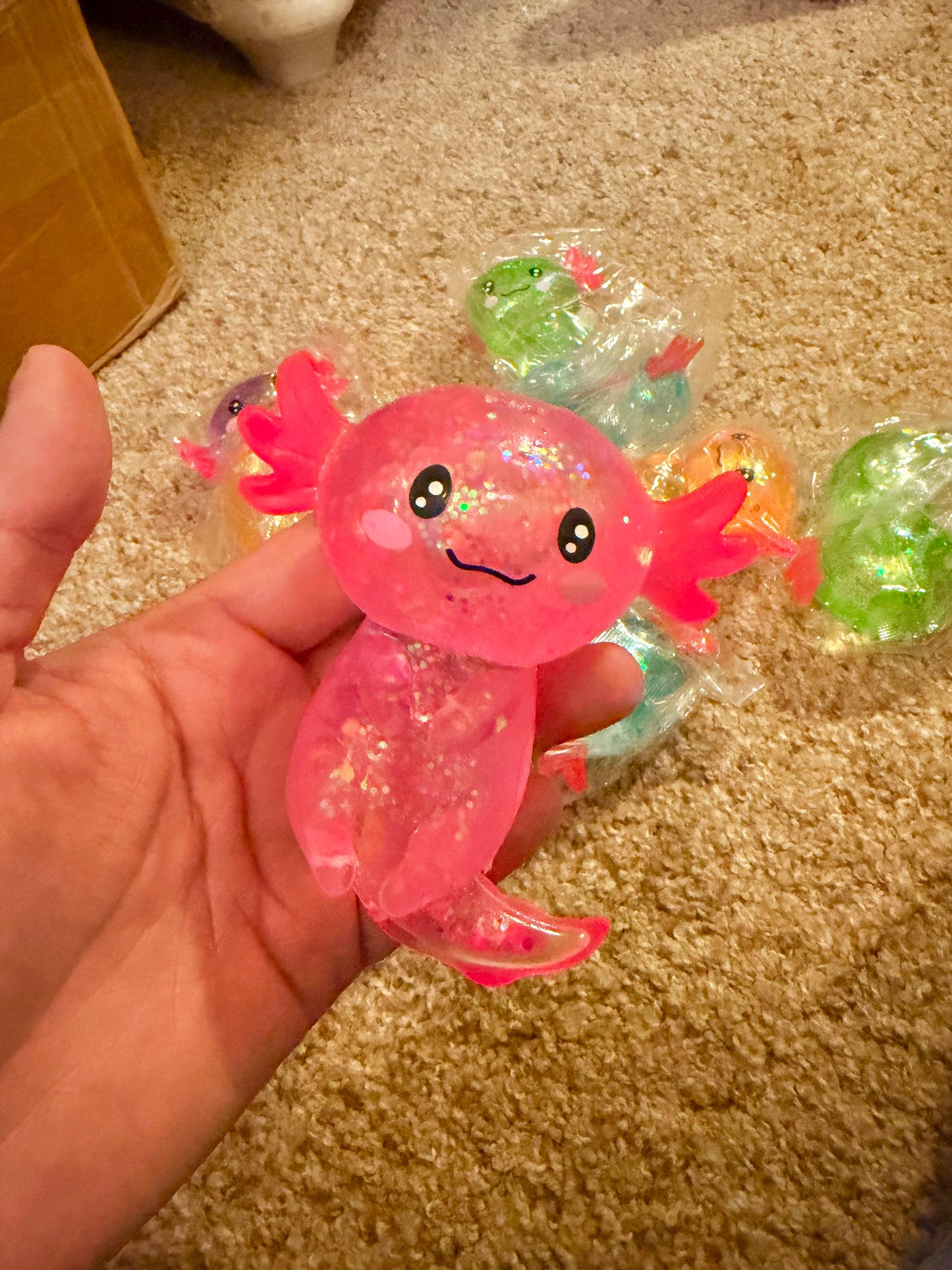 Glitter Axolotl Squishy